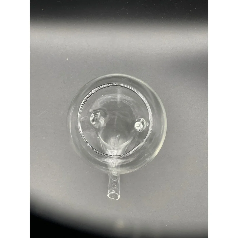 Vampire Port Sipper Glass with‎ Built-in Straw Tripod Footed Clear Glass 4.5